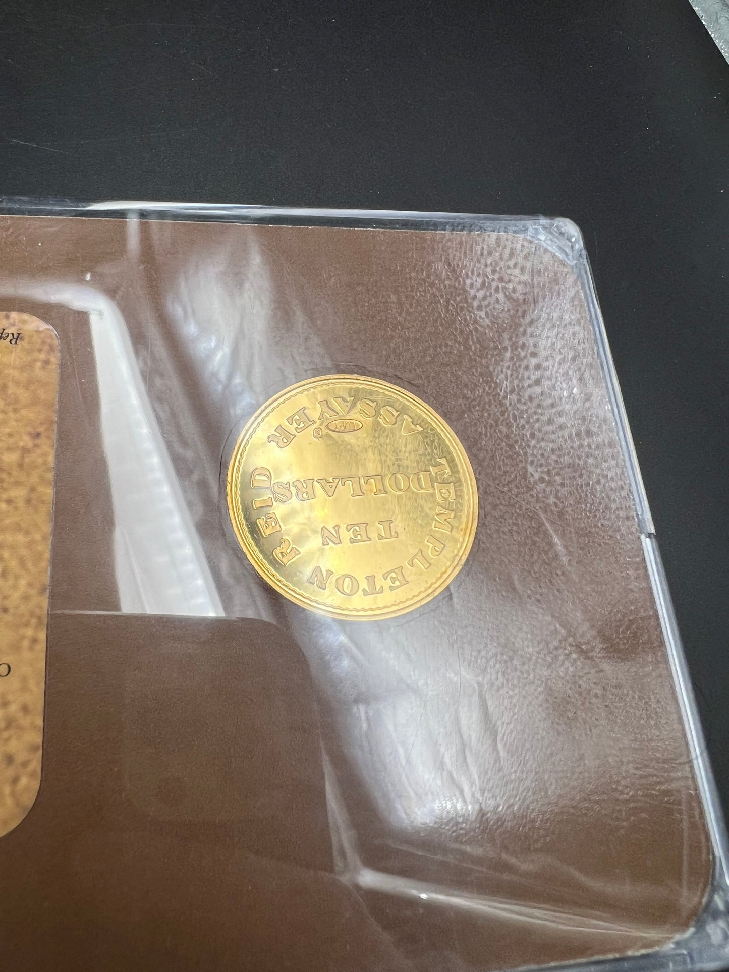 Fantasy Tribute Coin 1830 Templeton Reid 10 Dollars Gold - No Precious metal