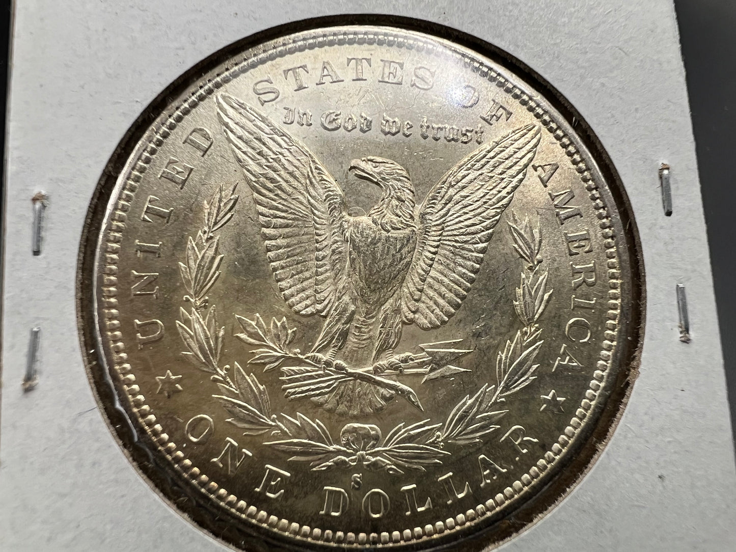 1879 S $1 Morgan Silver Dollar Coin CH AU About UNC Neat Toning Toner Obverse