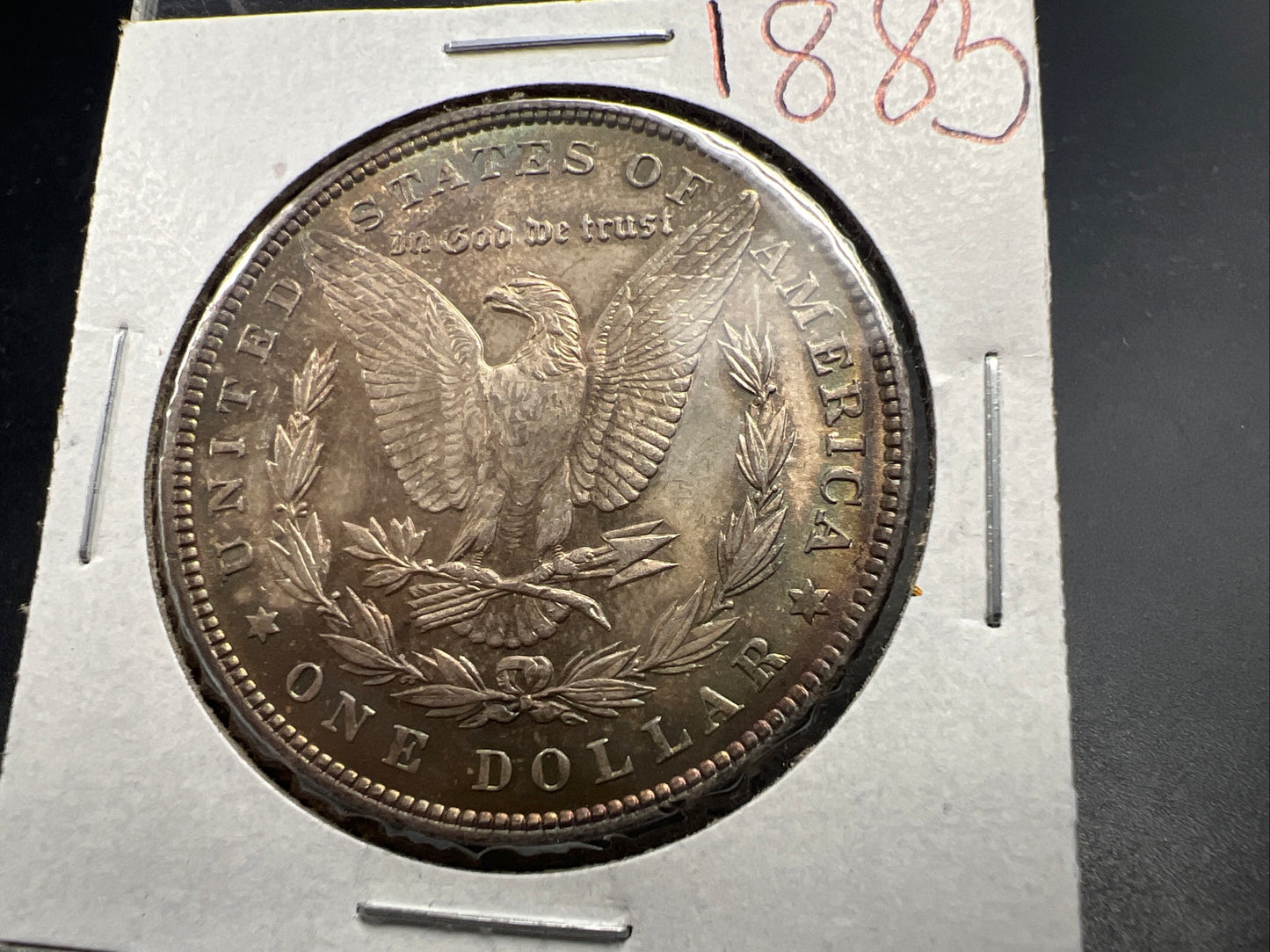 1885 P $1 Morgan Silver Dollar Coin Choice AU About UNC Neat Toning Toner