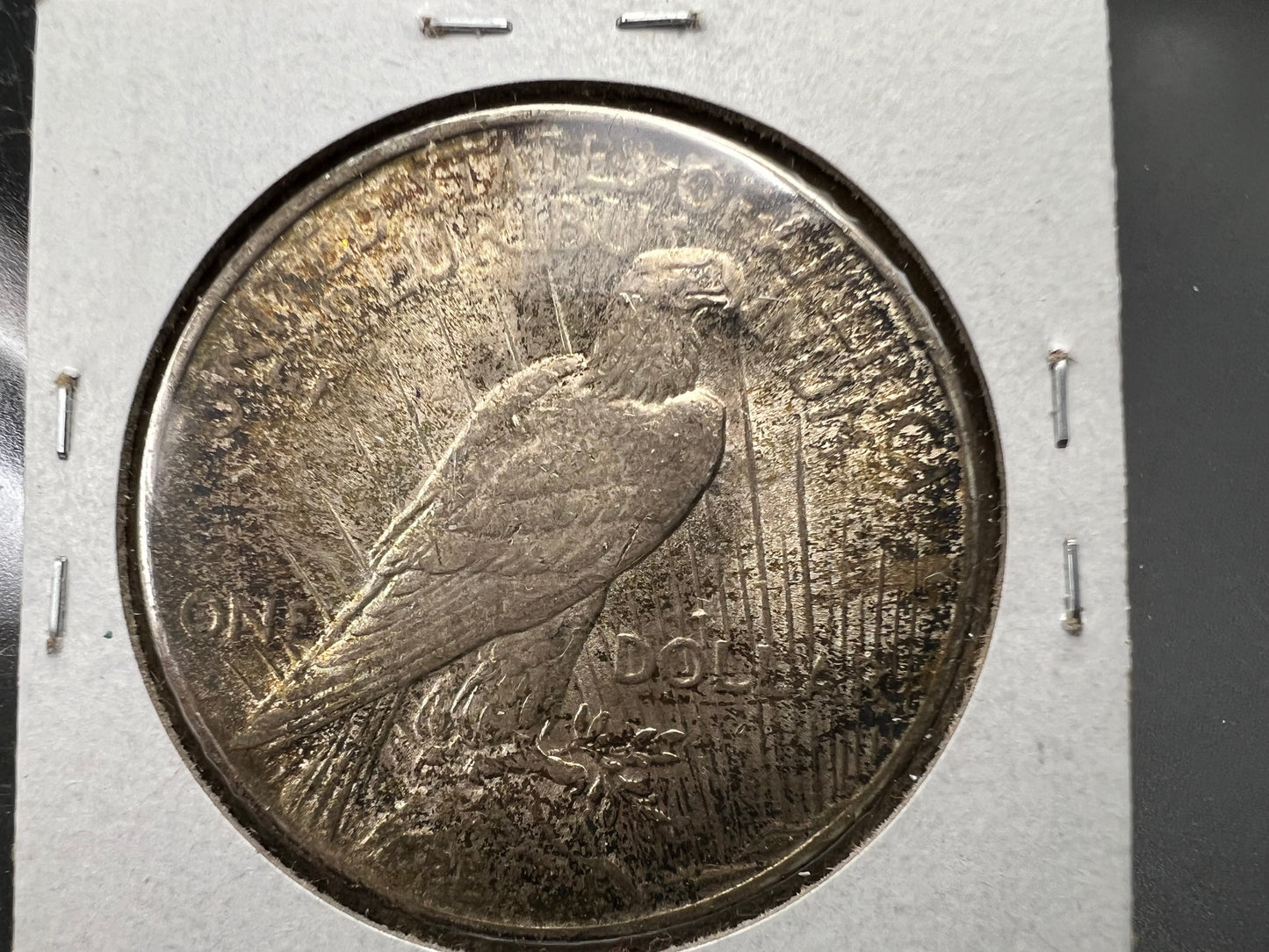 1924 $1 Peace 90% Silver Dollar Coin Choice AU Nice Toning Toner