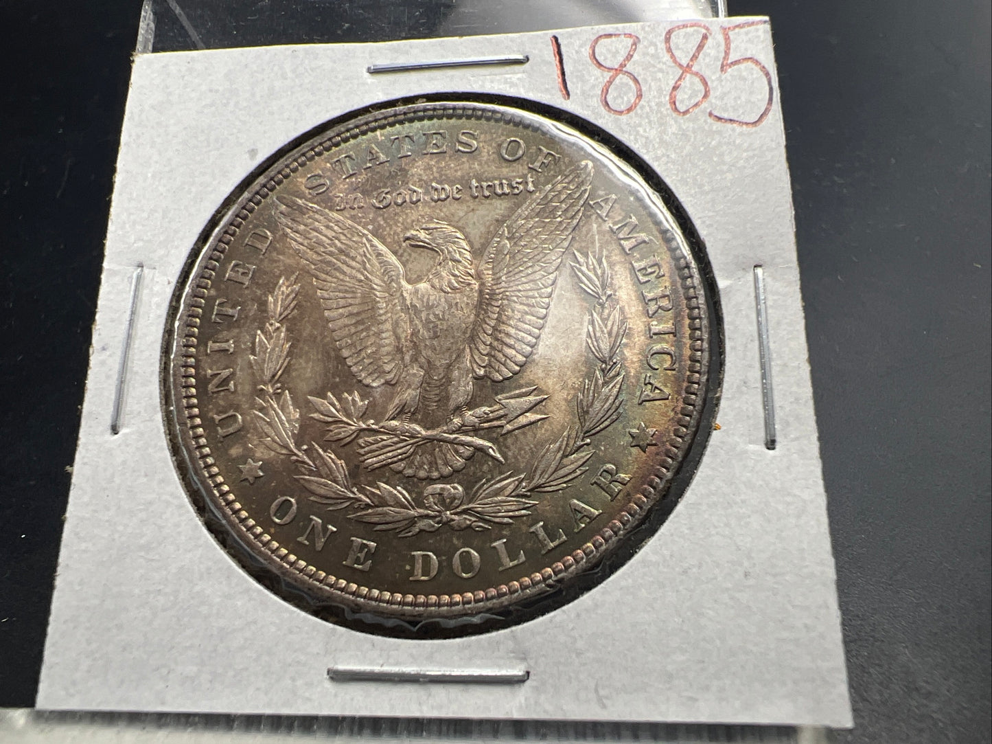 1885 P $1 Morgan Silver Dollar Coin Choice AU About UNC Neat Toning Toner
