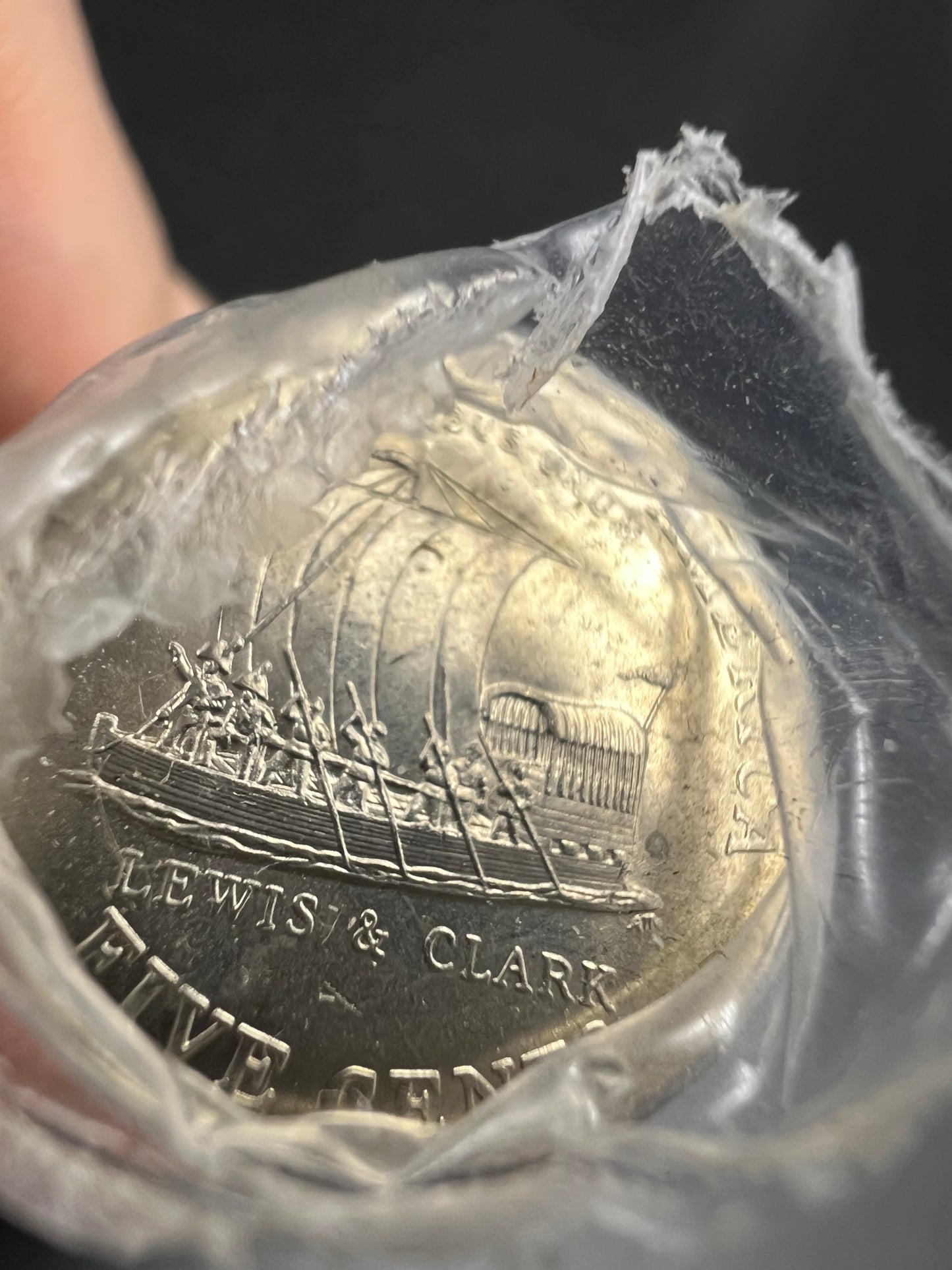 2004 D 5c Jefferson Westward Journey Keel Boat Nickel BU Roll in Shrinkwrap
