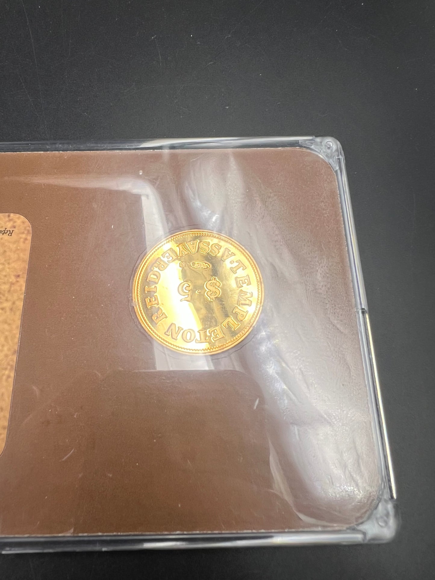Fantasy Tribute Coin 1830 Templeton Reid 5 Dollars Gold - No Precious metal
