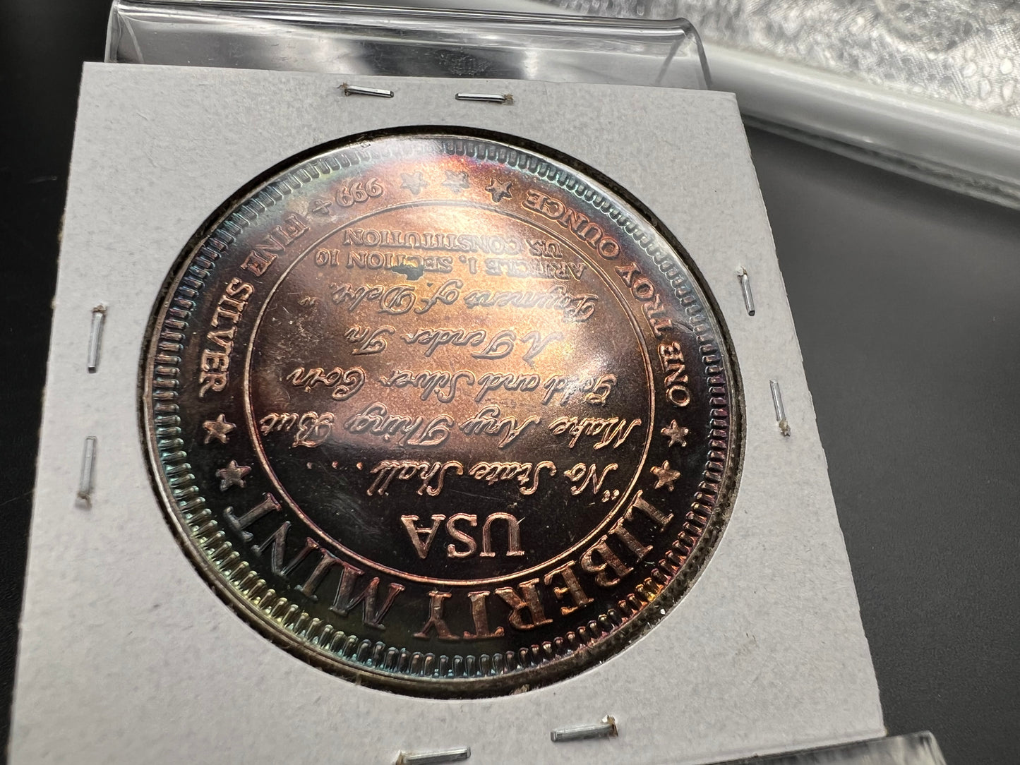 1986 Statue of Liberty 1 Oz Silver Art Round PQ Toning Toner Gem UNC