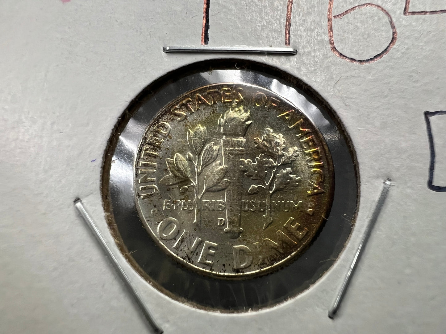 1964 D 10c Roosevelt Silver Dime Coin CH BU PQ Toning Toner #a