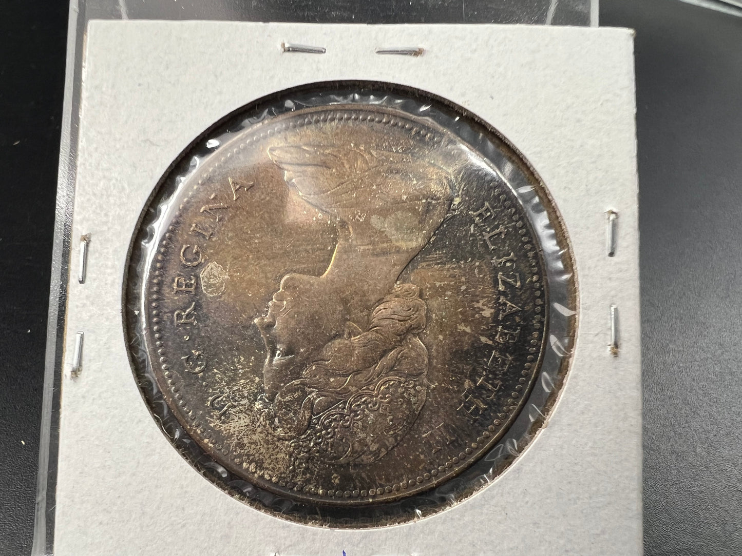 1966 Canada 80% Silver Dollar Coin PQ Toning Toner CH BU UNC