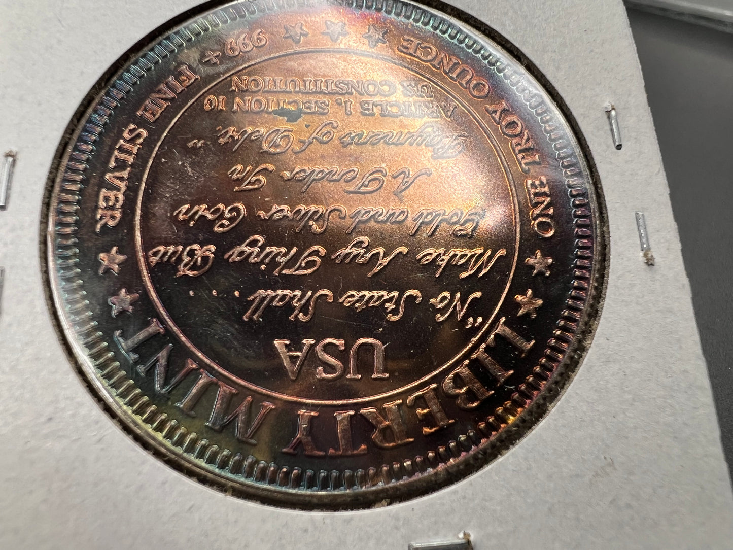 1986 Statue of Liberty 1 Oz Silver Art Round PQ Toning Toner Gem UNC