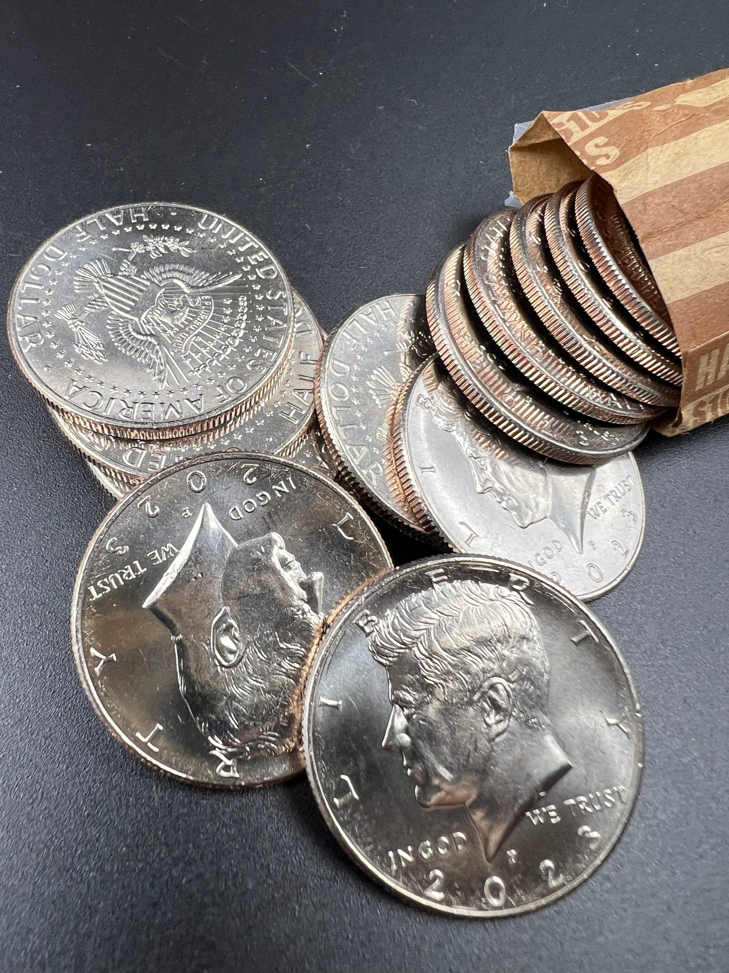 20 Coin 2023 P 50c Kennedy Clad Half Dollar BU UNC Coin Roll