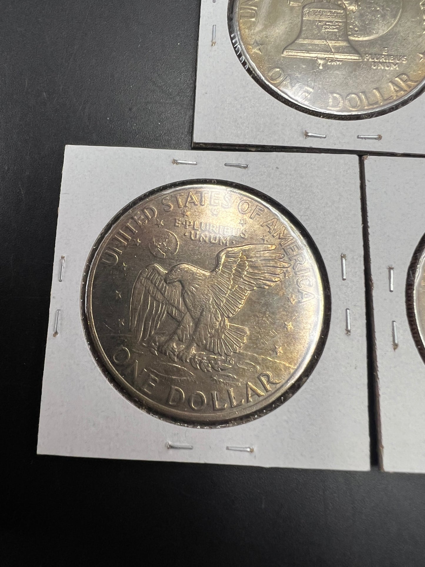 Toner Trio Ike Eisenhower Copper Nickel Dollars CH AU / BU 1972 P & D & 1976 Type 2 $1 Coins