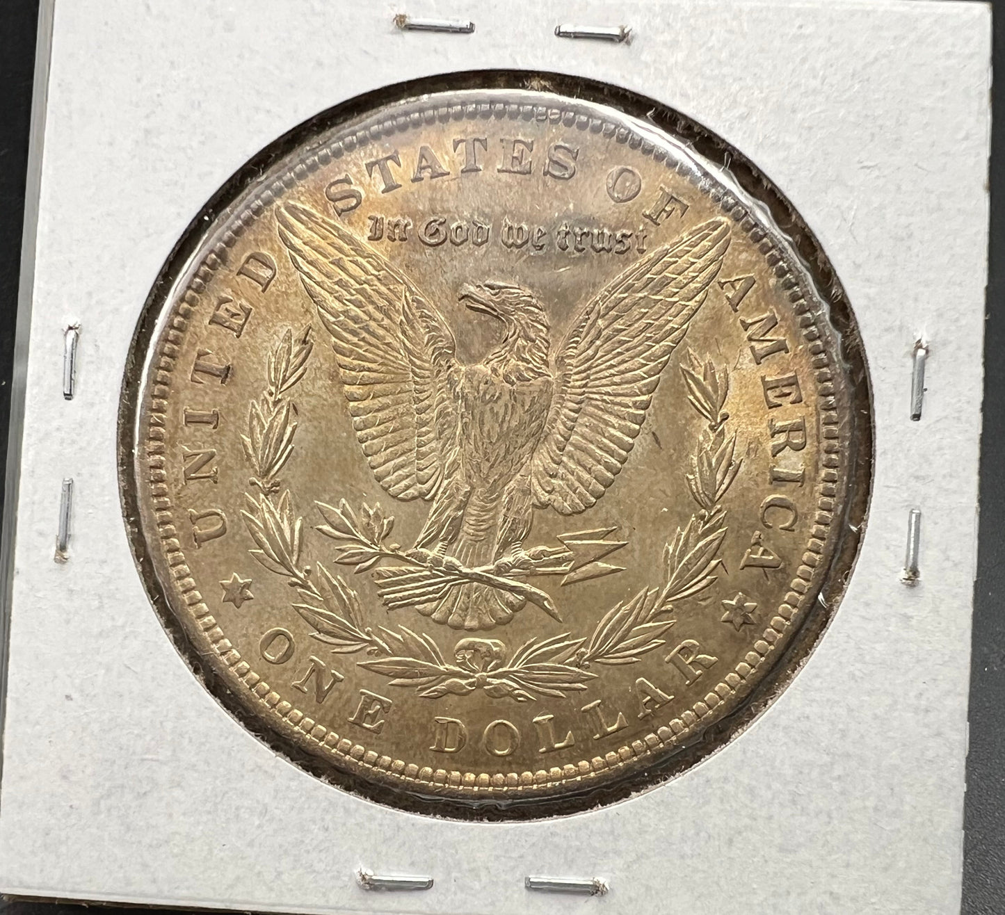 1897 $1 Morgan Silver Dollar Coin AU About UNC Neat Toning Toner