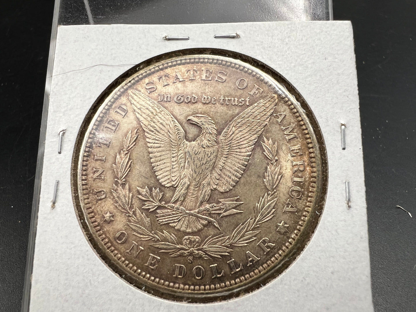 1880 S $1 Morgan Silver Dollar Coin BU UNC Nice Toning Toner