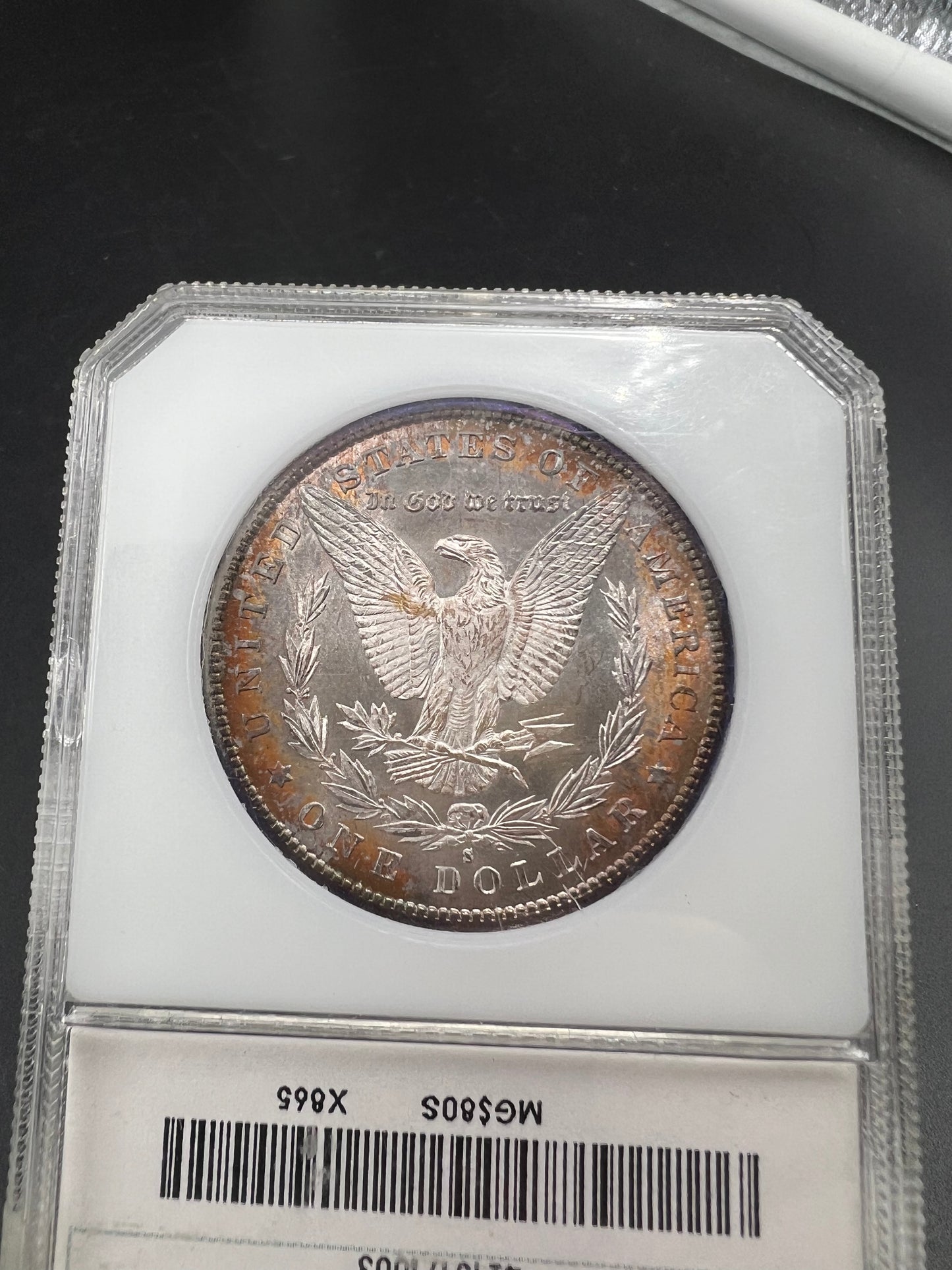 1880 S $1 Morgan Silver Dollar Coin PQ INCREADIBLE TONER Proof Like Obverse PCI MS64