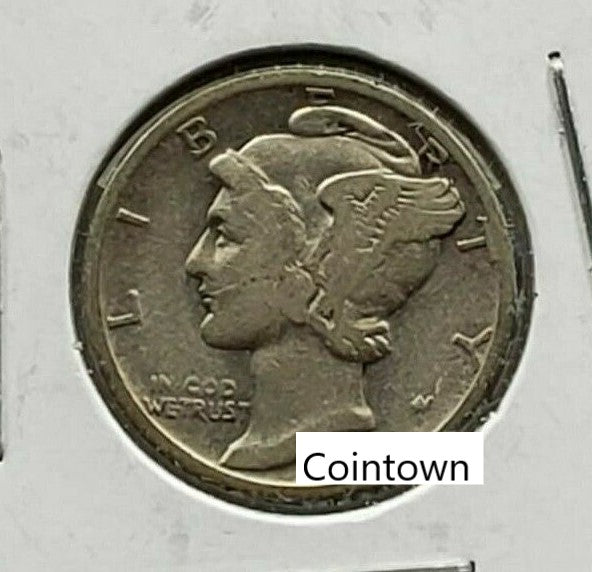 1944 10C Mercury Silver Dime Single Coin
