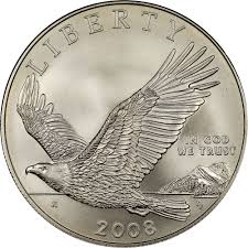 2008 P $1 Bald Eagle Silver Commemorative Dollar Coin BU UNC