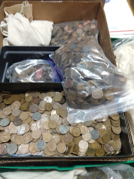 500 Coin Bag Of Mixed Wheat Pennies US Lincoln Cents Penny ESTATE HOARD Lot