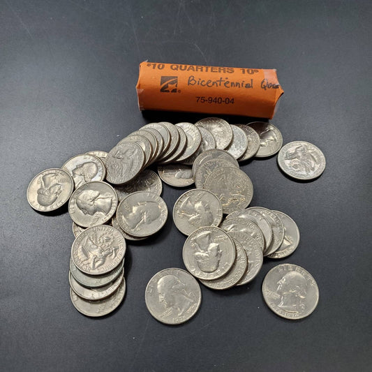 1976 Bicentennial Quarter Roll Circulated