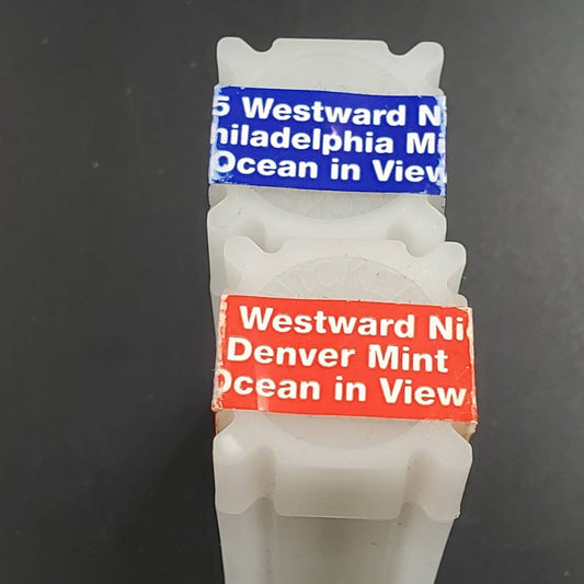 2 Rolls 2005 Westward Journey Ocean in View P and D Nickel Rolls