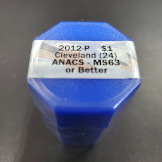 2012 P Grover Cleveland (24th) 20 Dollars Roll ANACS MS63 or Better Presidential Dollar Coins (Sealed Tube)