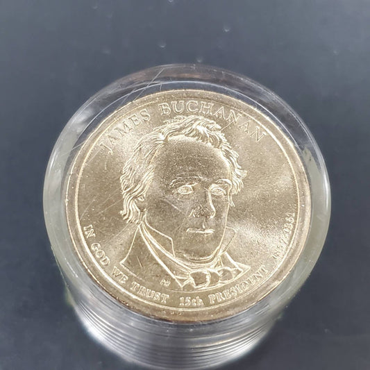 2010 P James Buchanan Presidential 12 Dollars Roll Presidential Dollar Coins (Sealed Tube)