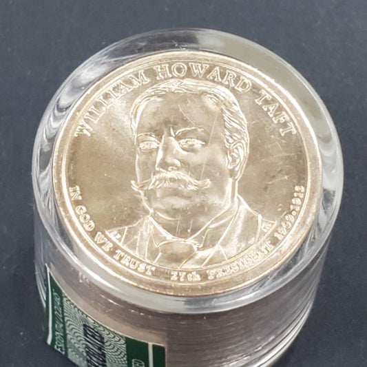 2013 P William Howard Taft Presidential 12 Dollars Roll Presidential Dollar Coins (Sealed Tube)