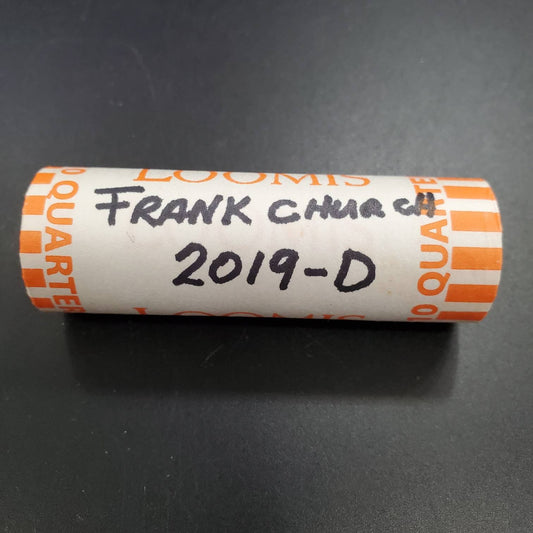 1 Unopened Bank Uncirculated Roll 2019 D Idaho Frank Church River of No Return " America the Beautiful " Quarters OBW