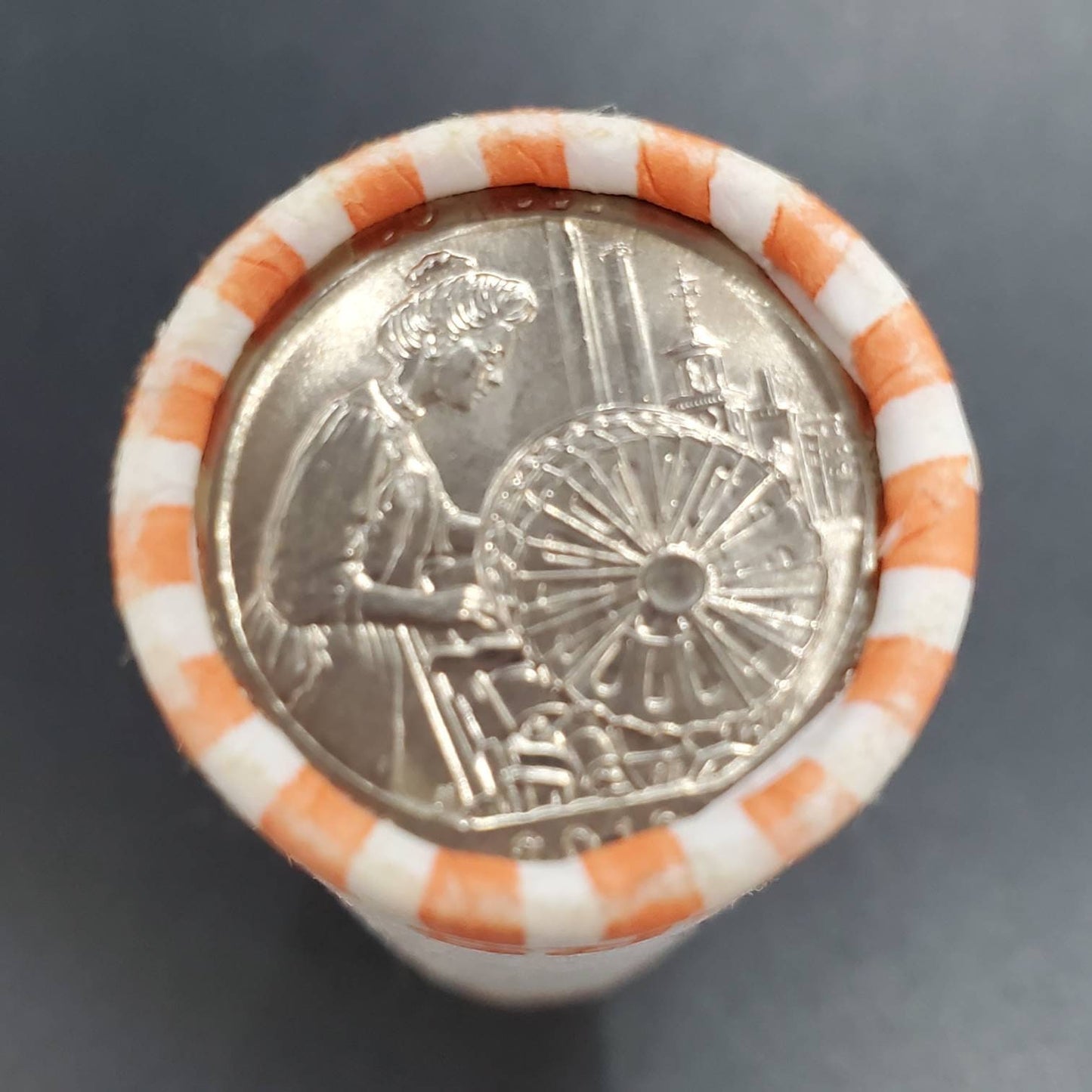 1 Unopened Bank Uncirculated Roll 2019 P Lowell National Historical Park" America the Beautiful " Quarters OBW