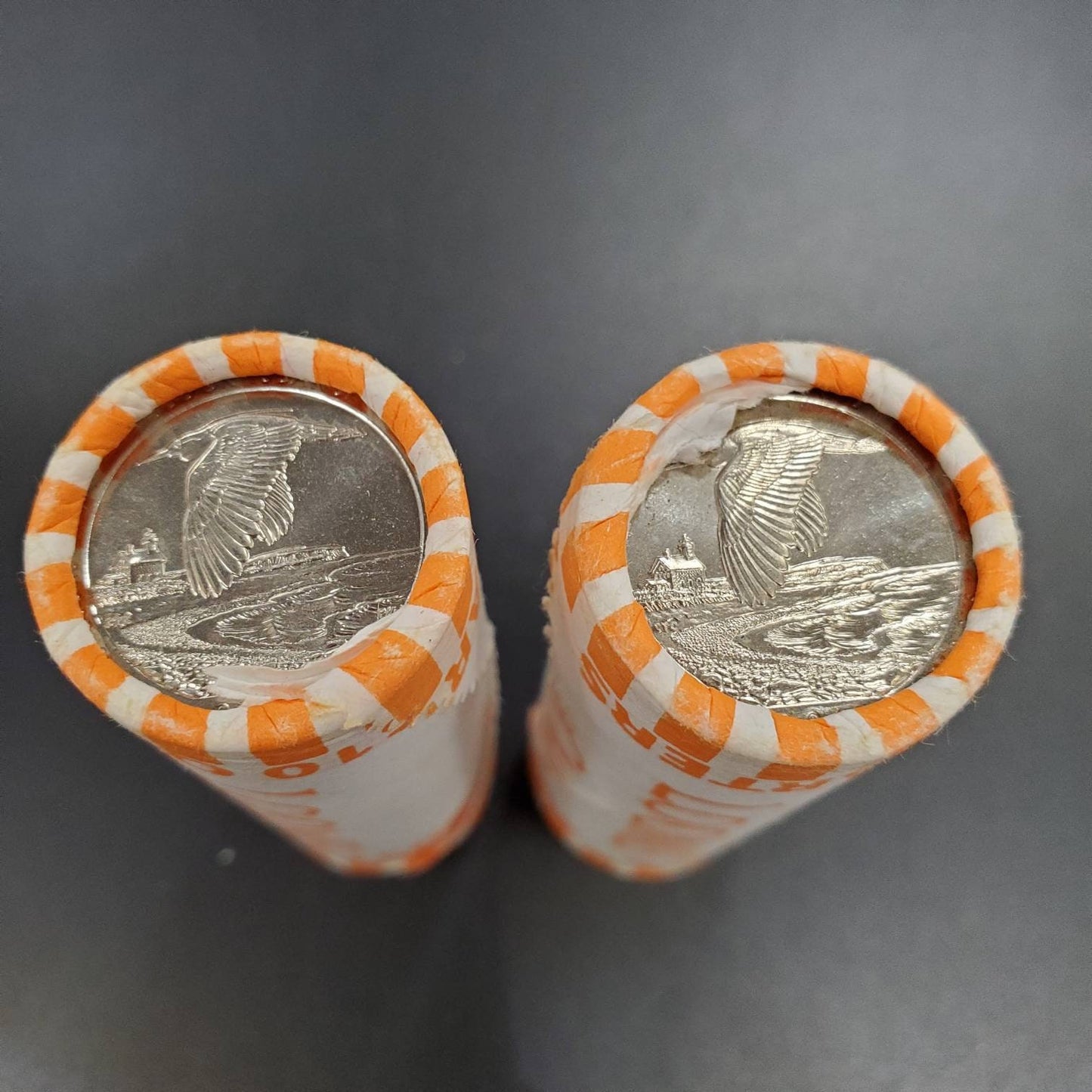 1 Unopened Bank Uncirculated Roll 2018 D Block Island Nat. Park (RI) America the Beautiful " Quarters OBW