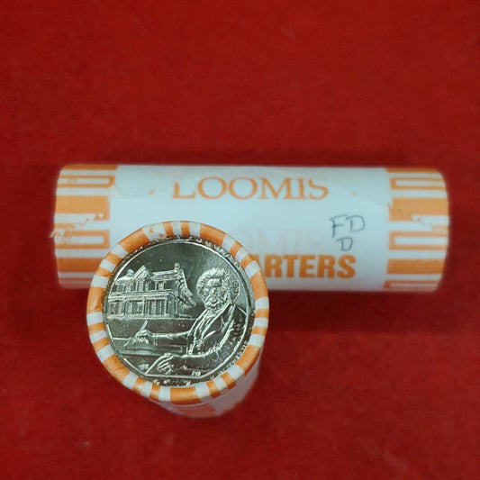 1 Unopened Bank Uncirculated Roll 2017 D Frederick Douglass National Historic Site (DC) Quarter America the Beautiful " Quarters OBW
