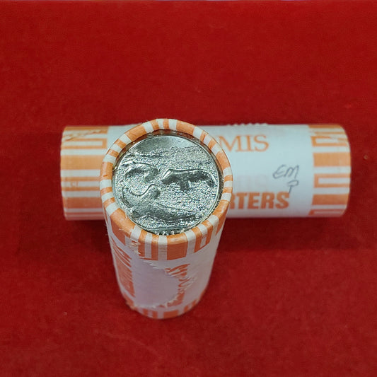 1 Unopened Bank Uncirculated Roll 2017 P Effigy Mounds Iowa" America the Beautiful " Quarters OBW