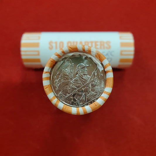 1 Unopened Bank Uncirculated Roll 2017 D George Rogers Clark (IN)" America the Beautiful " Quarters OBW