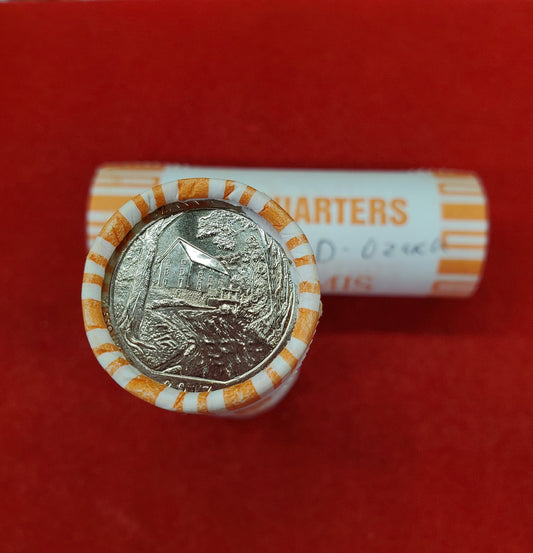 1 Unopened Bank Uncirculated Roll 2017 D Ozark National Scenic Riverways (MO) "America the Beautiful" Quarter OBW