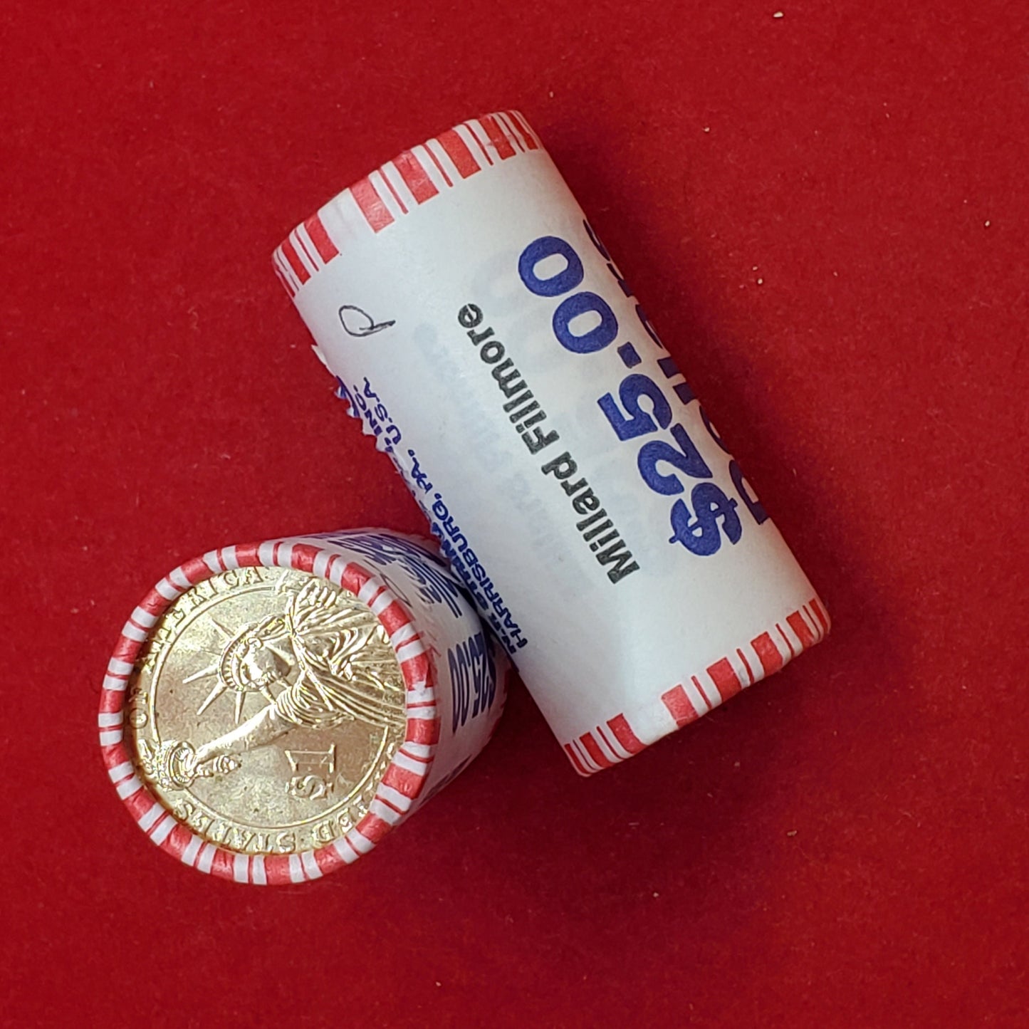 2010 P Millard Fillmore Presidential Dollar Roll of 25 Coins Uncirculated Unopened