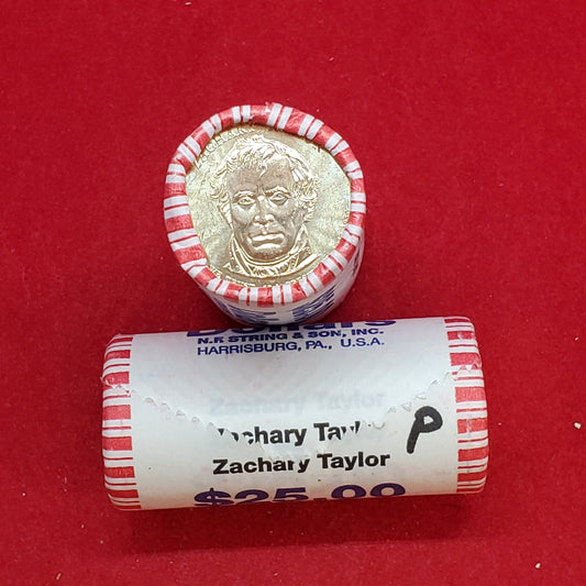 2009 P Zachary Taylor Presidential Dollar Roll of 25 Coins Uncirculated Unopened