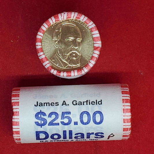 2011 P James Garfield Presidential Dollar Roll of 25 Coins Uncirculated Unopened