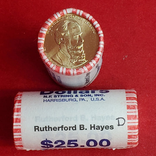 2011 D Rutherford B. Hayes Presidential Dollar Roll of 25 Coins Uncirculated Unopened