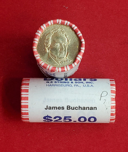 2010 P James Buchanan Presidential Dollar Roll of 25 Coins Uncirculated Unopened