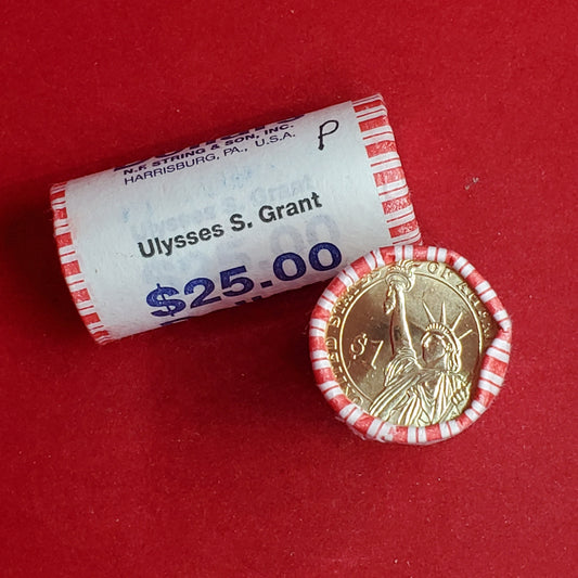2011 P Ulysses S. Grant Presidential Dollar Roll of 25 Coins Uncirculated Unopened