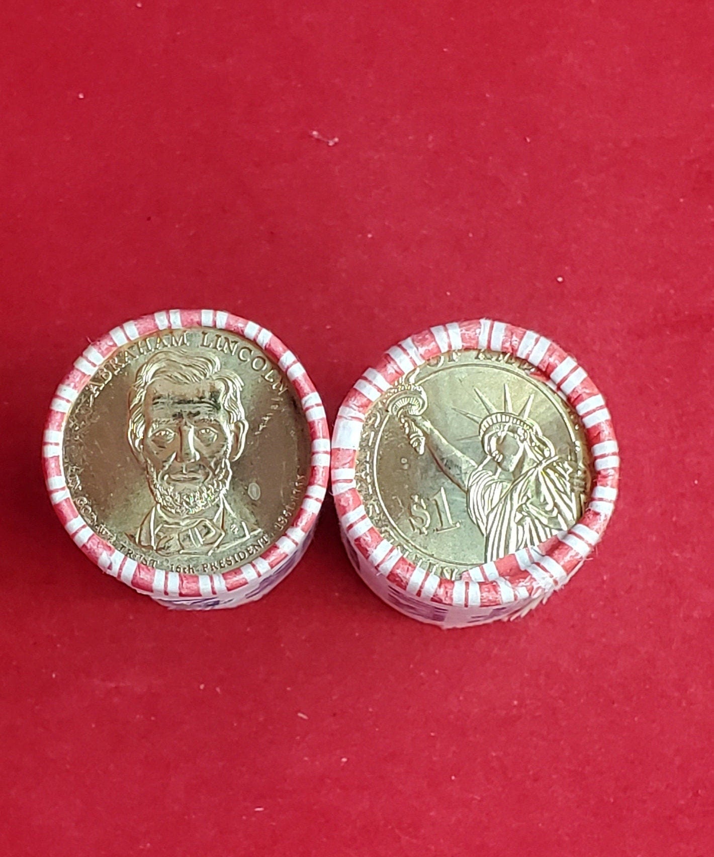 2010 D Abraham Lincoln Presidential Dollar Roll of 25 Coins Uncirculated Unopened