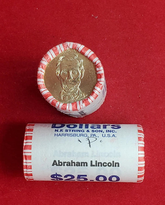 2010 P Abraham Lincoln Presidential Dollar Roll of 25 Coins Uncirculated Unopened