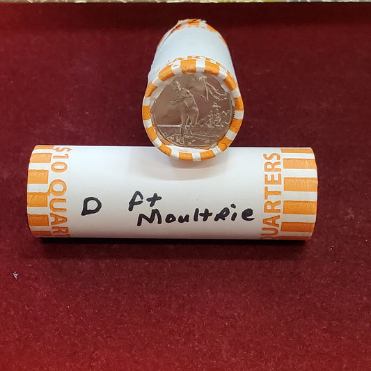 1 Unopened Bank Uncirculated Roll 2016 D Fort Moultrie, SC " America the Beautiful " Quarters OBW