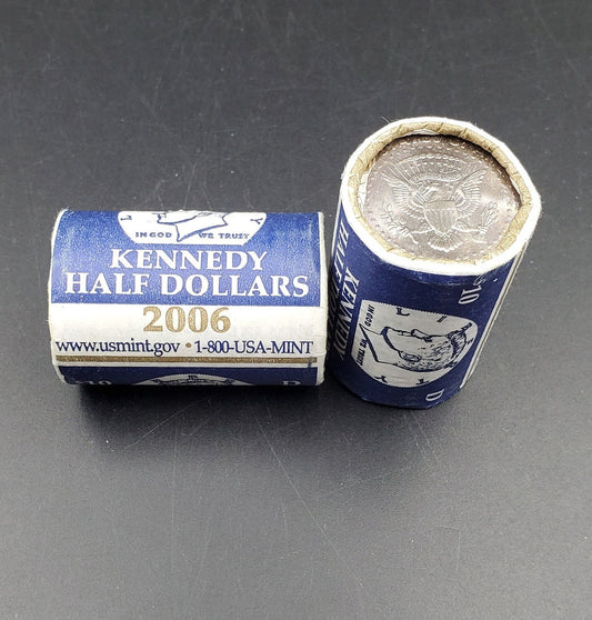 1 Unopened 2006 D 20 coin Kennedy 50c Half Dollar Clad Coin OWB Bank Roll