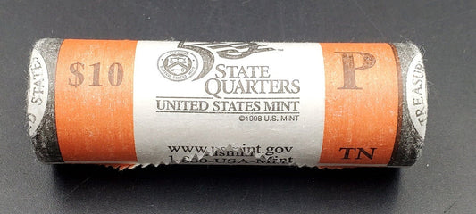 1 Unopened US Mint WRAPPER Uncirculated Roll 2002 P Tennessee Statehood Quarters OBW 40 coins