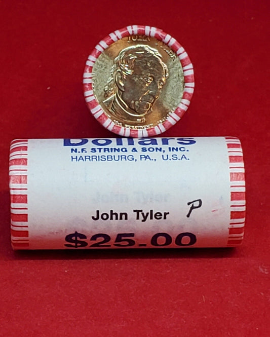 2009 P John Tyler Presidential Dollar Roll of 25 Coins Uncirculated Unopened
