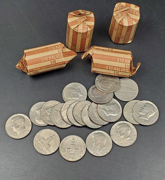 One 20-coin Roll of 1976 Bicentennial Half Dollar Roll Circulated - 20 coins per purchase