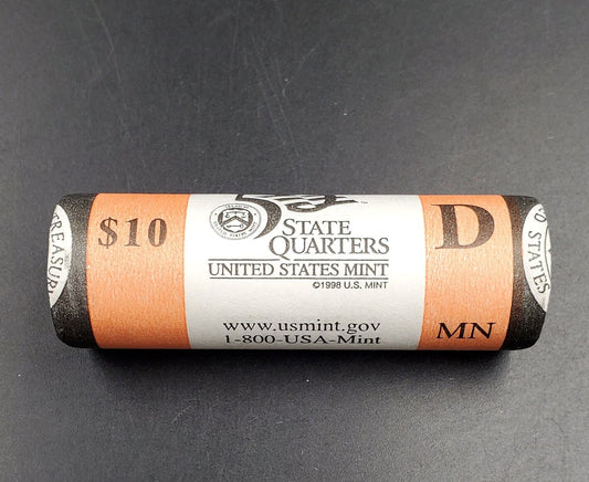 1 Unopened US Mint Uncirculated Roll 2005 D Minnesota Statehood Quarters OBW 40 coins (Tail or Head)