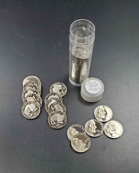 2005 S Proof Jefferson Nickel Roll 40 Bison Coins Uncirculated