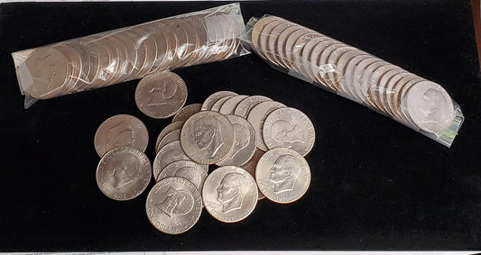 1976 Bicentennial Roll Lot of 20 Ike Eisenhower Clad dollars Choice Circulated