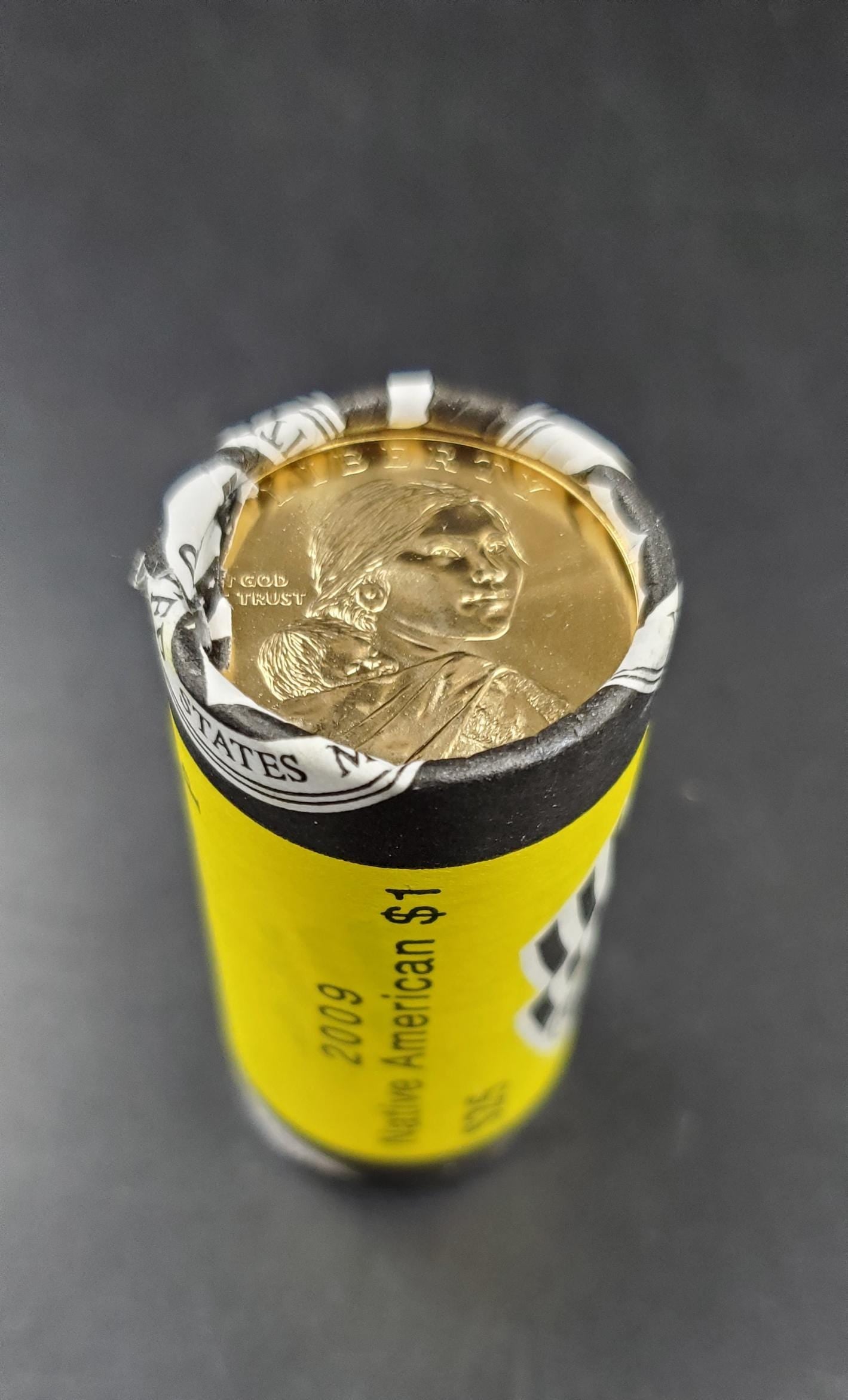 2009 P Sacagawea Native American Dollar 25 Coin BU Uncirculated OBW US Mint Wrapped Roll (Tail or Head)