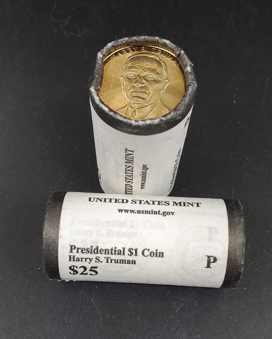 2015 P Harry S Truman Presidential Dollar US Mint Roll of 25 Coins Uncirculated Unopened (Head or Tail)