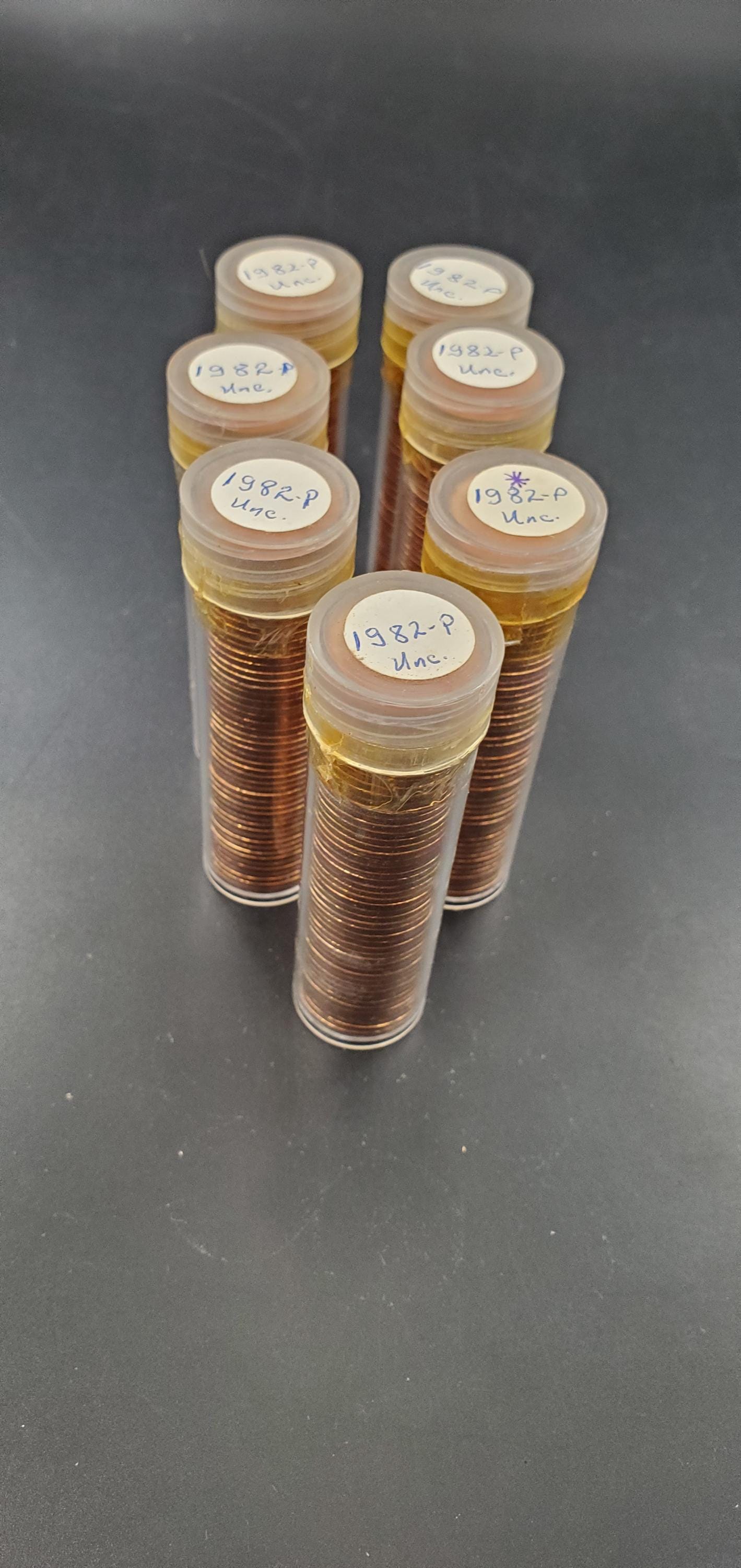 Large Date LD 1982 P BU Roll Lincoln Copper Memorial Cent Penny 50 Coins Uncirculated - 1 Roll of 50 coins Per Purchase